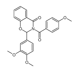 2-(3,4-dimethoxyphenyl)-3-(4-methoxybenzoyl)-2H-1,3-benzoxazin-4-one结构式