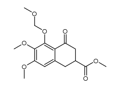 methyl 6,7-dimethoxy-5-(methoxymethoxy)-4-oxo-1,2,3,4-tetrahydronaphthalene-2-carboxylate结构式