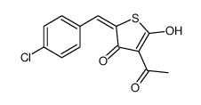 (2Z)-4-acetyl-2-[(4-chlorophenyl)methylidene]-5-hydroxythiophen-3-one Structure