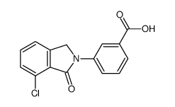 3-(7-氯-1-氧代异吲哚啉-2-基)苯甲酸结构式