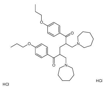 2,4-bis(azepan-1-ylmethyl)-1,5-bis(4-propoxyphenyl)pentane-1,5-dione,dihydrochloride Structure