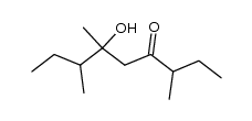 6-hydroxy-3,6,7-trimethyl-nonan-4-one结构式
