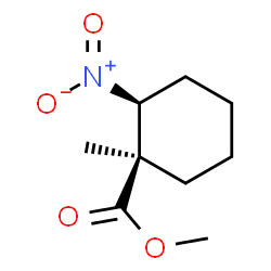 Cyclohexanecarboxylic acid, 1-methyl-2-nitro-, methyl ester, cis- (9CI)结构式