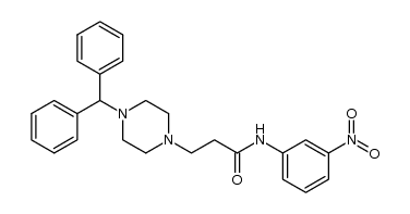 3-(4-benzhydryl-1-piperazinyl)-N,3-nitrophenylpropionamide结构式