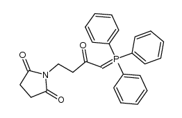 1-[3-Oxo-4-(triphenylphosphoranyliden)butyl]-2,5-pyrrolidindion Structure