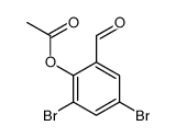 (2,4-dibromo-6-formylphenyl) acetate Structure