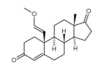 10β-(Z- and E-2-methoxyethylene)estr-4-ene-3,17-dione结构式