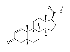 3-oxo-5β-androst-1-ene-17β-carboxylic acid methyl ester结构式