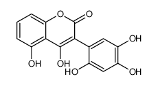 4,5-dihydroxy-3-(2,4,5-trihydroxyphenyl)chromen-2-one结构式