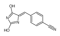 4-[(2,5-dioxoimidazolidin-4-ylidene)methyl]benzonitrile Structure