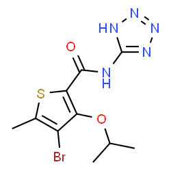 4-Bromo-5-methyl-3-(1-methylethoxy)-N-(1H-tetrazole-5-yl)-2-thiophenecarboxamide Structure