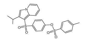 2-isopropyl-1-(4-tosyloxybenzenesulphonyl)-indolizine Structure