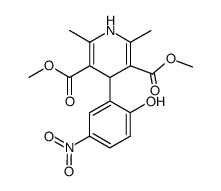 4-(2-Hydroxy-5-nitro-phenyl)-2,6-dimethyl-1,4-dihydro-pyridine-3,5-dicarboxylic acid dimethyl ester结构式