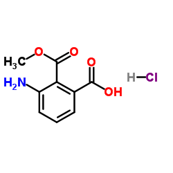 3-Amino-2-(methoxycarbonyl)benzoic acid hydrochloride (1:1)结构式