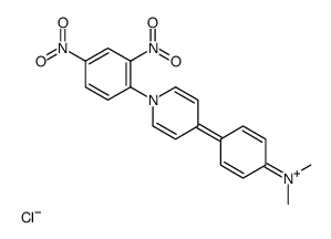 4-[1-(2,4-dinitrophenyl)pyridin-1-ium-4-yl]-N,N-dimethylaniline,chloride Structure