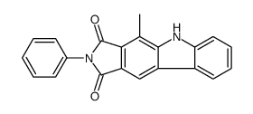 10-methyl-2-phenyl-9H-pyrrolo[3,4-b]carbazole-1,3-dione结构式