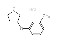 3-(3-Methylphenoxy)pyrrolidine hydrochloride结构式