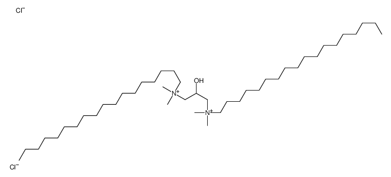 [3-[dimethyl(octadecyl)azaniumyl]-2-hydroxypropyl]-dimethyl-octadecylazanium,dichloride Structure