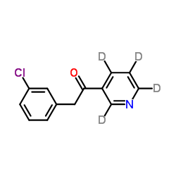 2-(3-Chlorophenyl)-1-[(2H4)-3-pyridinyl]ethanone Structure