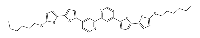 4,4-双(5-(己基硫代)-[2,2-bi噻吩]-5-基)-2,2-联吡啶结构式