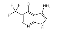 4-氯-5-(三氟甲基)-1H-吡咯并[2,3-B]吡啶-3-胺结构式