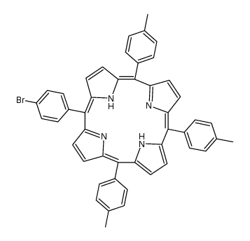 5-(4-bromophenyl)-10,15,20-tris(4-methylphenyl)porphyrin结构式