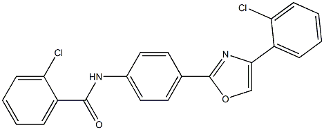 2-chloro-N-(4-(4-(2-chlorophenyl)oxazol-2-yl)phenyl)benzamide Structure