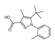 5-tert-butyl-4-methyl-1-(o-tolyl)pyrazole-3-carboxylic acid结构式