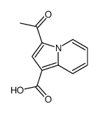 3-乙酰基吲哚嗪-1-羧酸结构式
