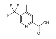 4-Methyl-5-(trifluoromethyl)-2-pyridinecarboxylic acid结构式