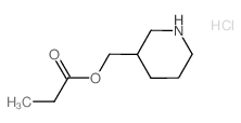 3-Piperidinylmethyl propanoate hydrochloride结构式