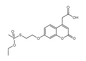 7-[2-[ethoxy(methyl)phosphinoylsulfanyl]ethoxy]coumarin-4-acetic acid Structure