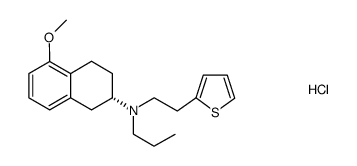 N-丙基-N-[(2S)-1,2,3,4-四氢-5-甲氧基-2-萘基]-2-噻吩乙胺盐酸盐结构式