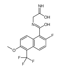 N-((aminocarbonyl)methyl)-2-fluoro-6-methoxy-5-(trifluoromethyl)-1-naphthalenecarboxamide Structure