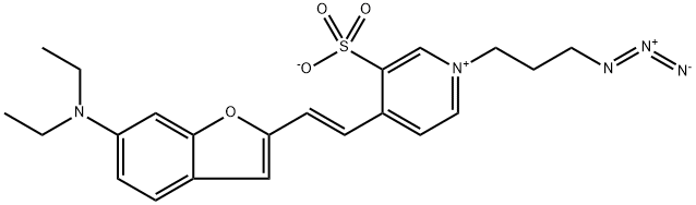 1-(3-Azidopropyl)-4-{2-[6-(diethylamino)-2-benzofuranyl]ethenyl}-3-sulfo-pyridinium inner salt Structure