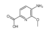 5-amino-6-methoxypyridine-2-carboxylic acid结构式
