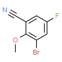 3-Bromo-5-fluoro-2-methoxybenzonitrile Structure