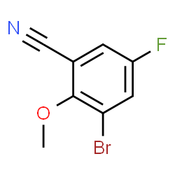 3-Bromo-5-fluoro-2-methoxybenzonitrile structure