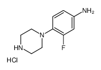 3-fluoro-4-piperazin-1-ylaniline,hydrochloride结构式