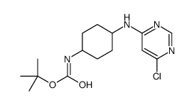 tert-butyl N-[4-[(6-chloropyrimidin-4-yl)amino]cyclohexyl]carbamate结构式