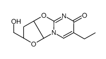 2,2'-anhydro-3'-deoxy-5-ethyluridine结构式