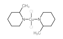 dichlorocopper; 2-methyl-6H-pyridine; 2-methyl-3,4,5,6-tetrahydro-2H-pyridine structure