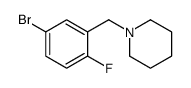 1-[(5-bromo-2-fluorophenyl)methyl]piperidine结构式