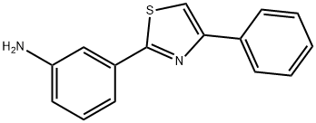 3-(4-苯基噻唑-2-基)苯胺结构式