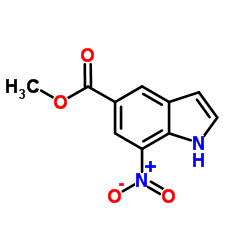 Methyl 7-nitro-1H-indole-5-carboxylate结构式