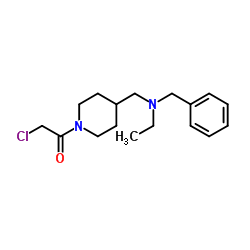 1-(4-{[Benzyl(ethyl)amino]methyl}-1-piperidinyl)-2-chloroethanone结构式