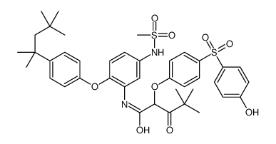 2-[4-[(4-hydroxyphenyl)sulfonyl]phenoxy]-4,4-dimethyl-N-[5-[(methylsulfonyl)amino]-2-[4-(1,1,3,3-tetramethylbutyl)phenoxy]phenyl]-3-oxopentanamide picture