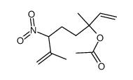 3-nitro-6-acetoxy-2,6-dimethylocta-1,7-diene结构式