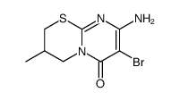 8-amino-7-bromo-3,4-dihydro-3-methyl-2H,6H-pyrimido<2,1-b><1,3>thiazin-6-one结构式