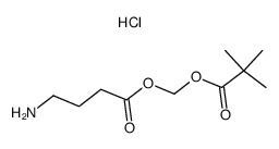 ((4-aminobutanoyl)oxy)methyl 2,2-dimethylpropanoate hydrochloride结构式